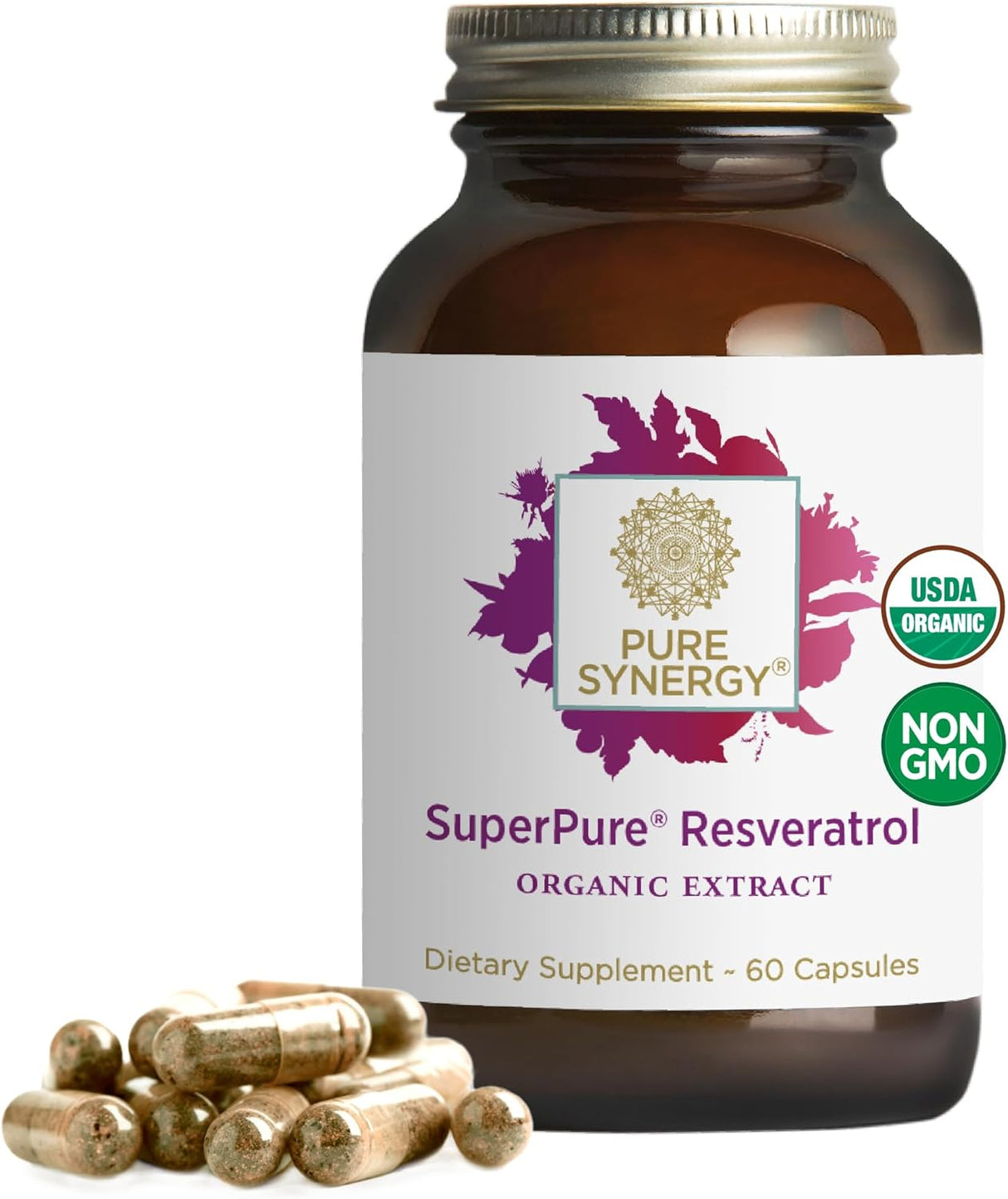 Suplemento antioxidante orgánico Extracto de resveratrol 60