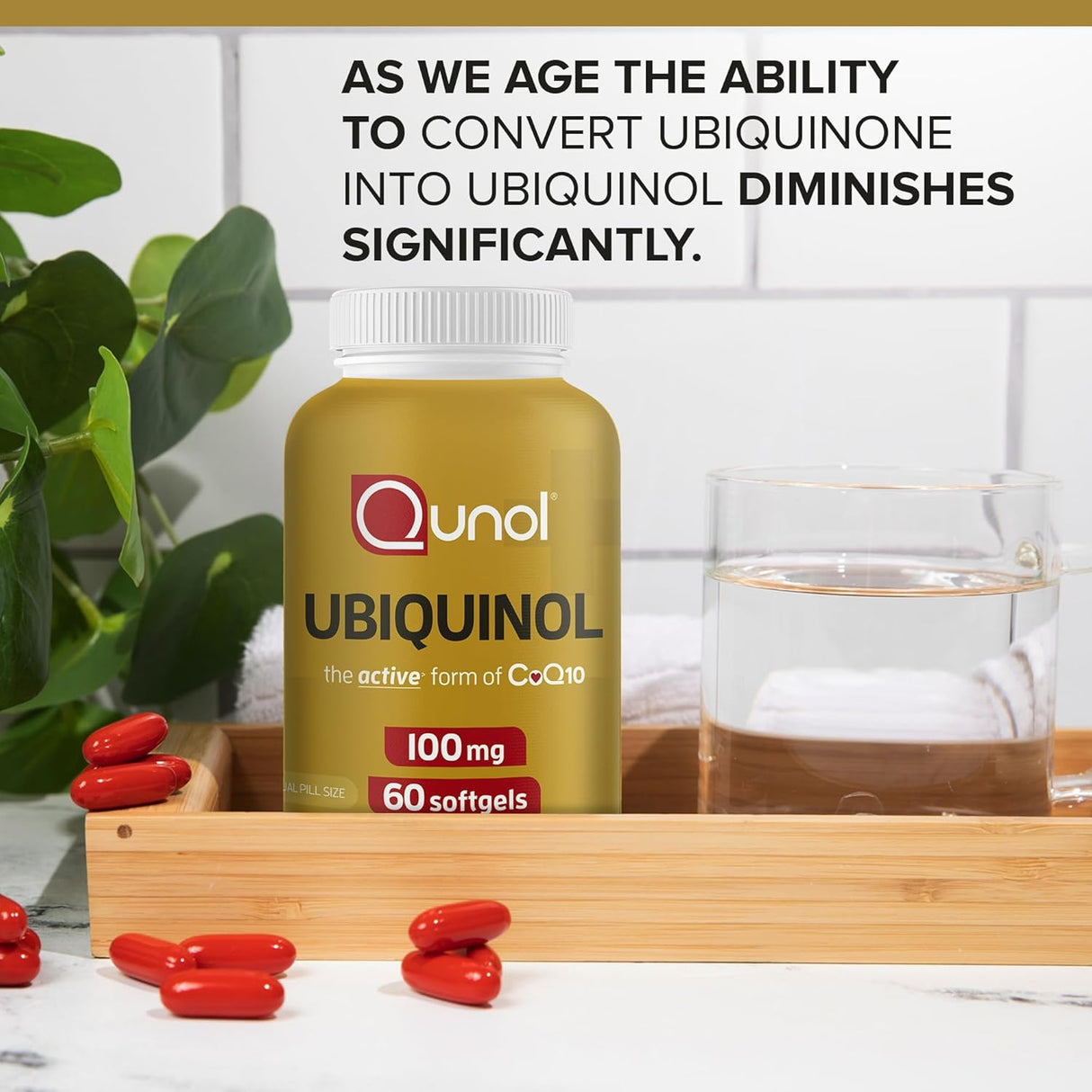 Suplemento Qunol Ubiquinol CoQ10 100 mg cap Ubiquinol 60 und