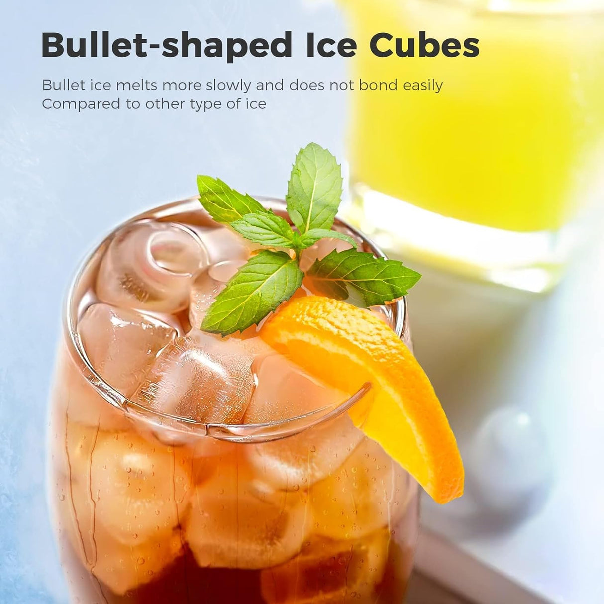 Máquina de Hielo Portátil, Auto-limpiante, 9 Cubos en 7 Mins