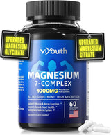 Suplemento de Glicinato de Magnesio 7 Complejo con Zinc, D3 y B6