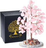 QINJIEJIE Árbol de cristal de cuarzo rosa, cristales