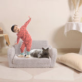 Silla extra ancha para niños pequeños suave 2 en 1, Gris