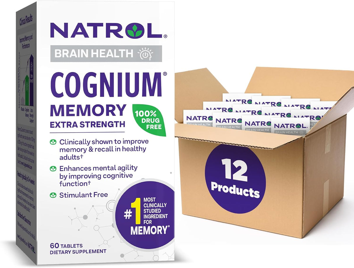 Cognium Extra Fuerte de Natrol, 60 Cápsulas, Paquete de 12
