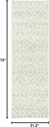 Alfombra Runner Moderna Diseño Diamante Distressed, ADR131Y