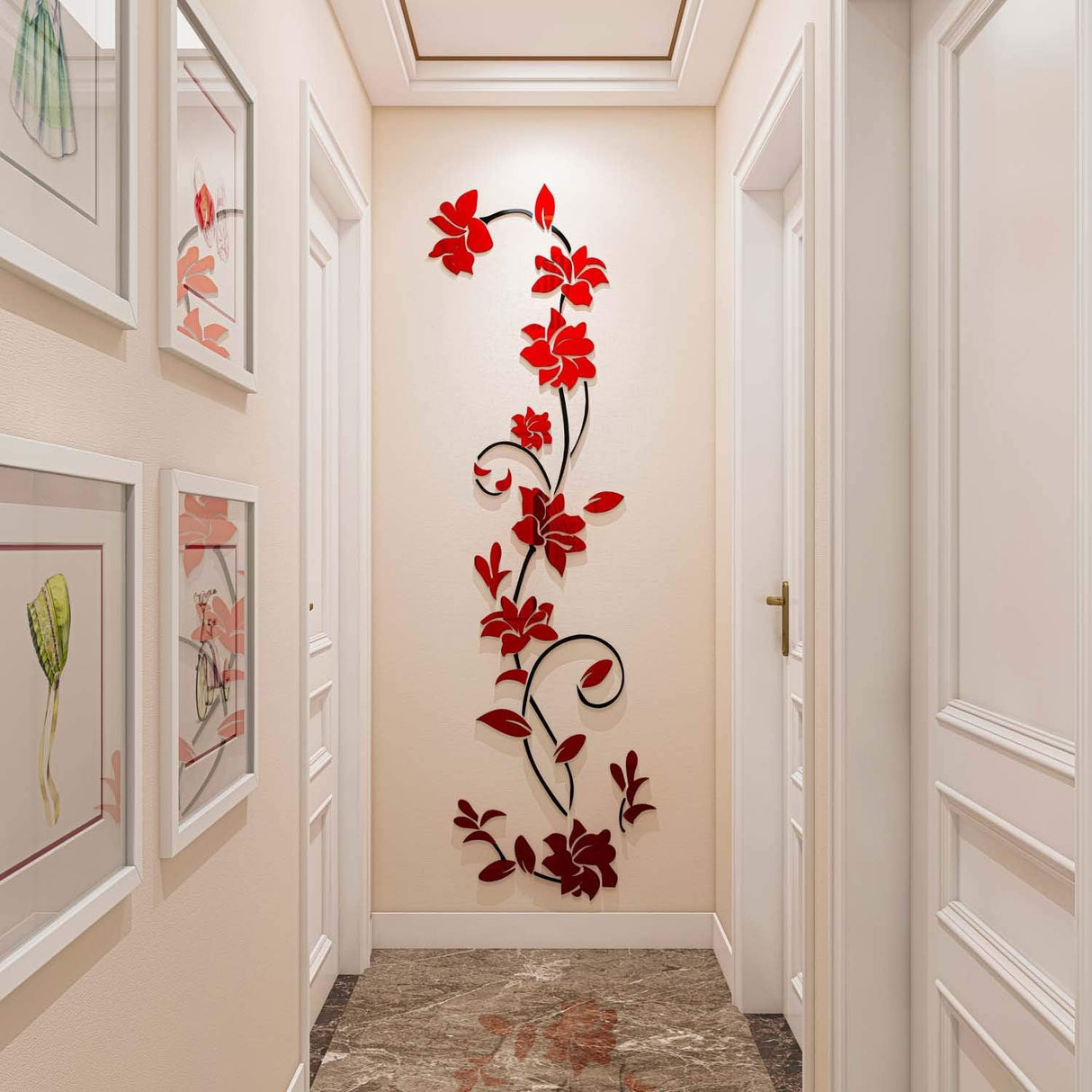 Murales 3D de Ratan, decorativos, 70x22 pulgadas, Originalidad