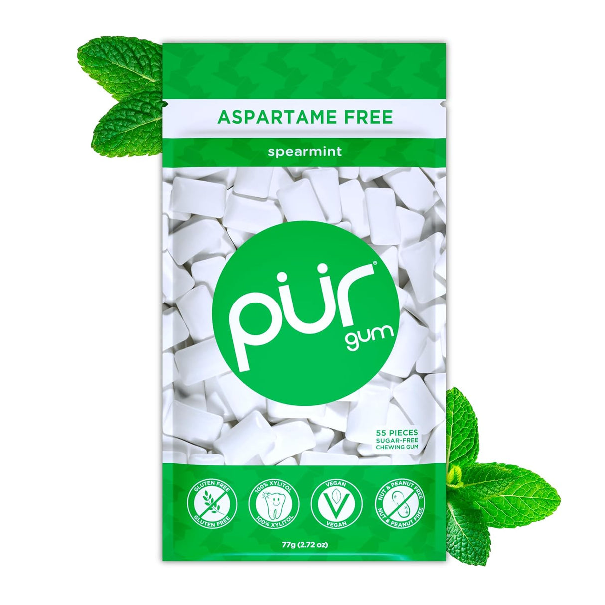 Chicle sin Aspartame 100% Xilitol Sabor Menta Natural