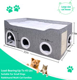 Casa para Gatos Interiores - Cama Grande y Colapsable con Cúpula