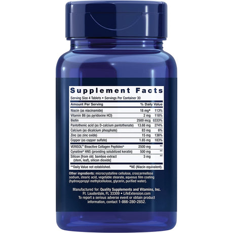 Suplemento de colágeno para cabello  piel y uñas 120 und