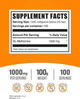 Suplemento BULKSUPPLEMENTS.COM DL-metionina en polvo  100 gr
