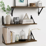 Estantes Flotantes de Madera 24, Set de 3, Rustic Home
