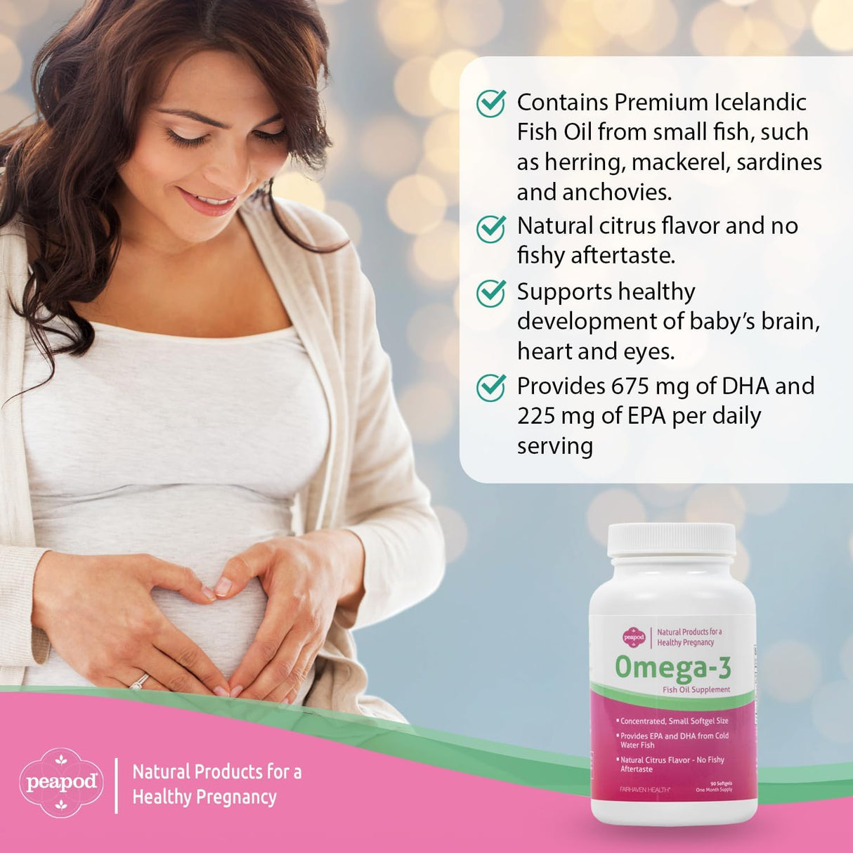 Peapod Omega-3 Premium  Suplemento de aceite de pescado