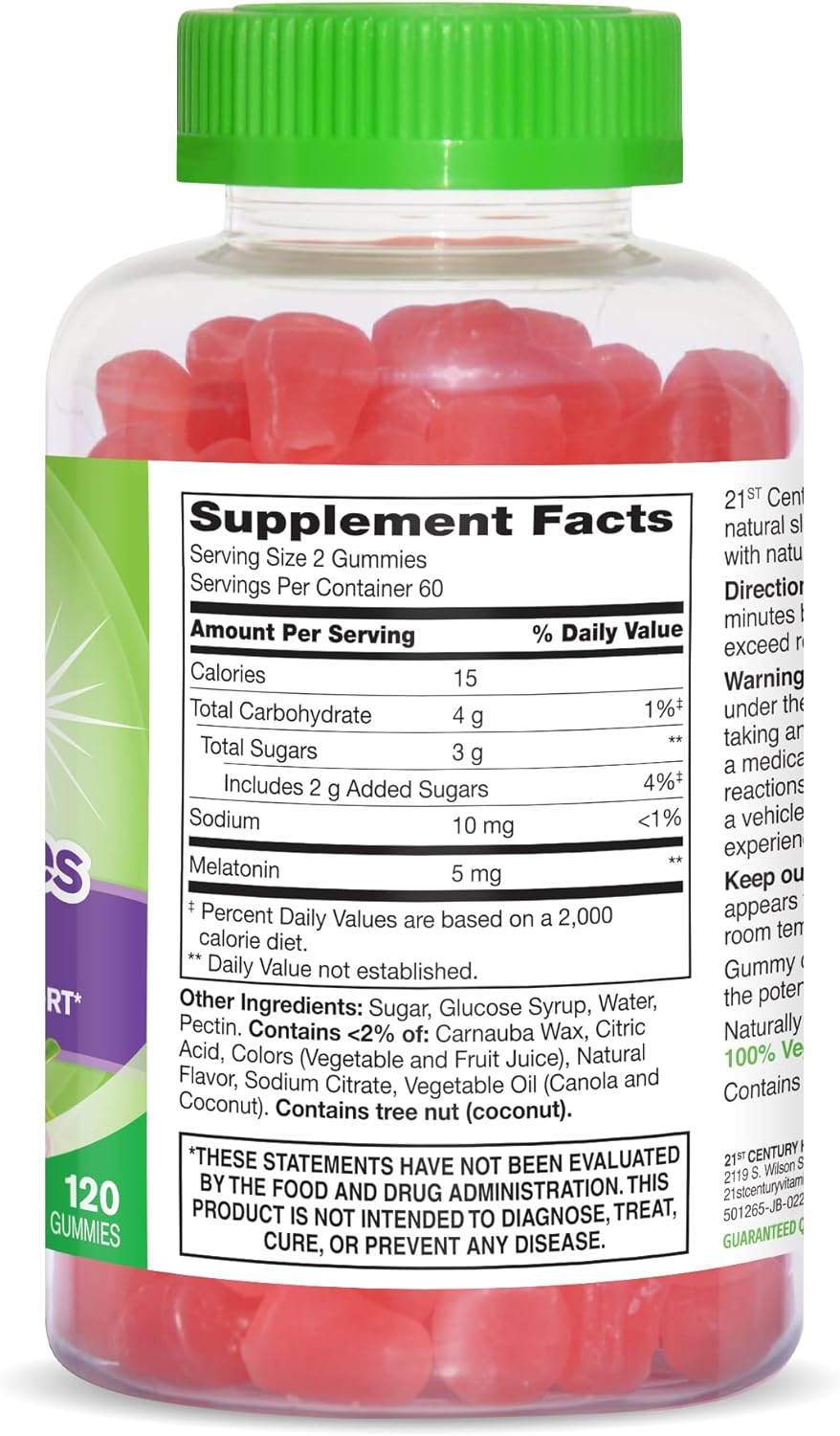 Suplemento Gomitas de para dormir multicolor fresa 120 und