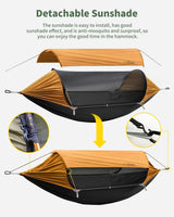 Hamaca de Camping con Mosquitera y Sombra, 4 en 1, Modelo X
