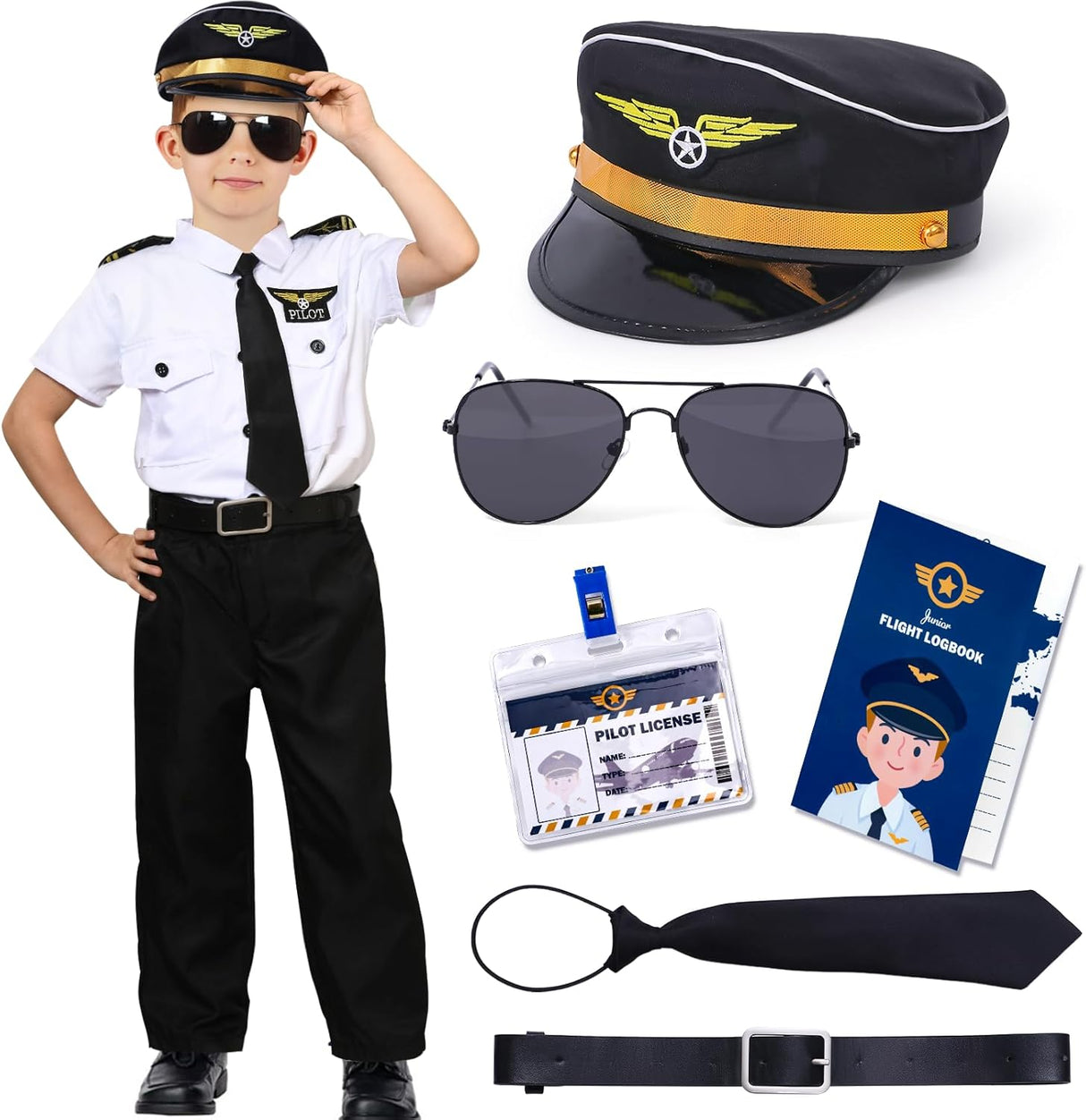 Disfraz de Piloto para Niños Tacobear, Uniforme y Accesorios