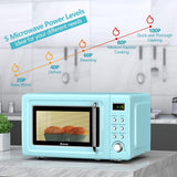 Horno de microondas COSTWAY 0.7Cu.ft, 700W, 5 potencias