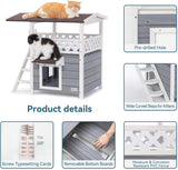 Casas de techo duraderas para gatos al aire libre resistente