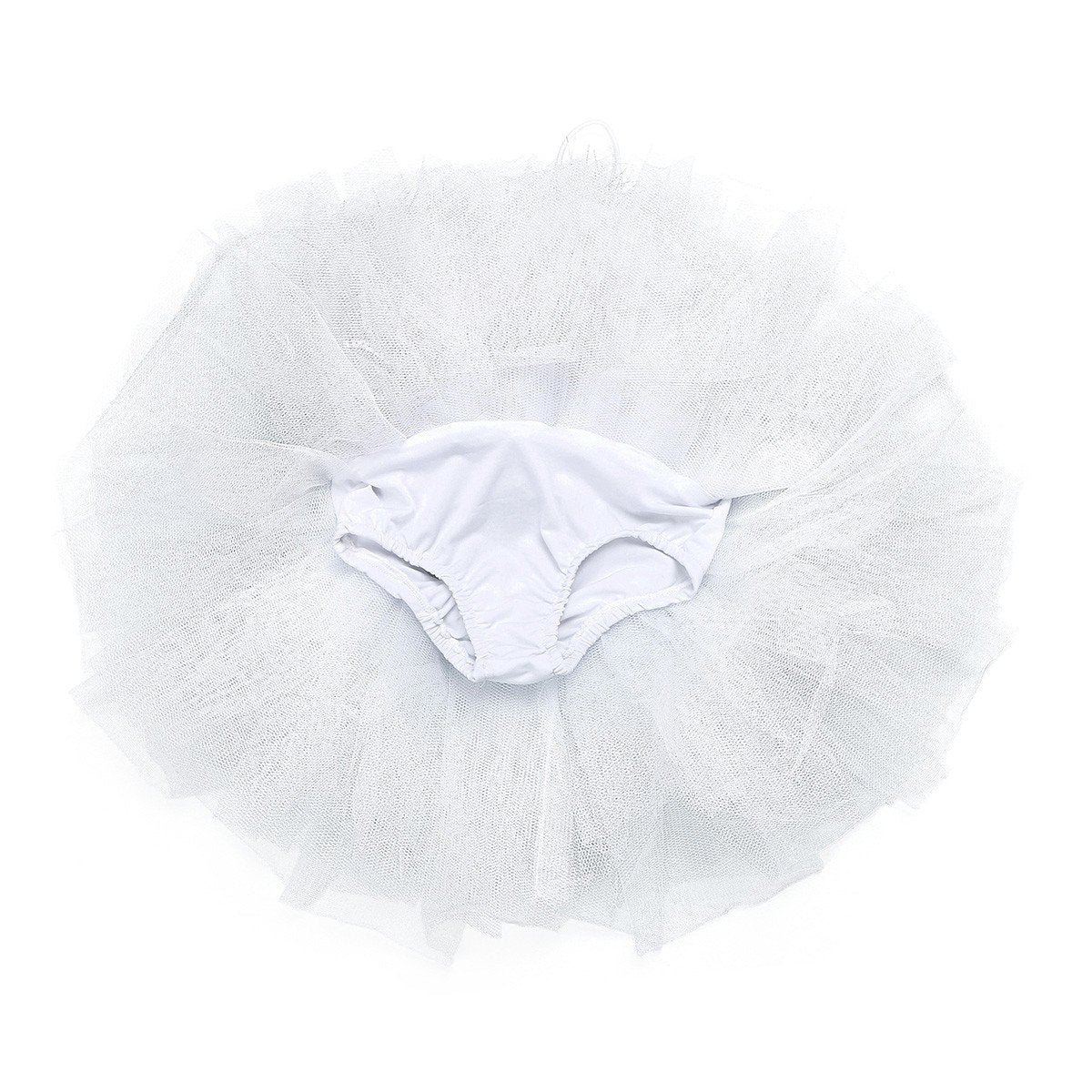 Tutu Dress Disfraz con guantes Pinza de pelo Blanco 5-6