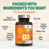 Suplemento de Vitamina D3 5000 IU - Alta Potencia, 120 Tabletas