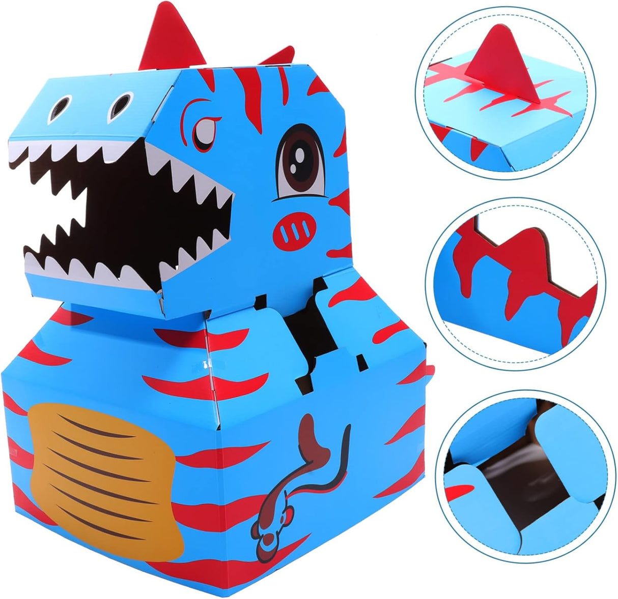 Disfraz Dinosaurio Cartón para Niños - Modelo Color Battle
