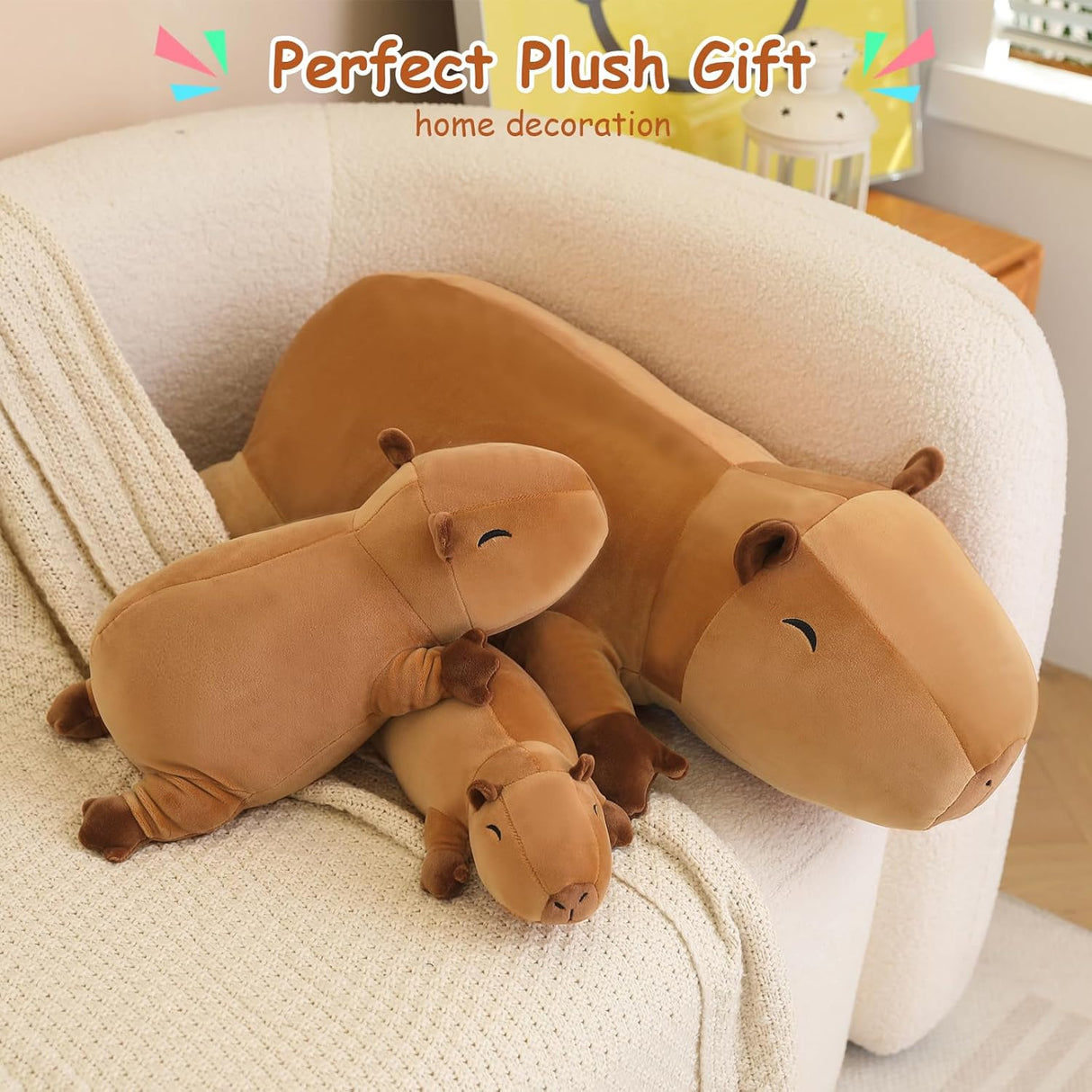 Peluche Capybara Pesado SQEQE, Suave, 9.8 Pulgadas, 0.8 lbs