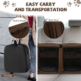 Transportín para gatos PETSITE, 40 pulgadas, doble compartimento