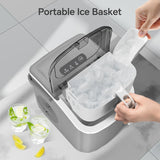 Máquina de Hielo Crzoe, 26Lbs/24H, Limpieza Automática, Modelo