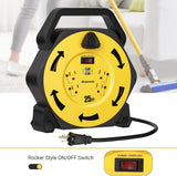 Enrollador de cable con 4 tomas de corriente, 2 puertos USB