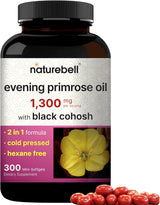 Suplemento Aceite de onagra con cohosh negro   300 mini cáp