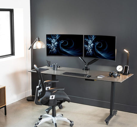 Soporte Doble para Monitores VIVO, Heavy Duty, STAND-V202Q