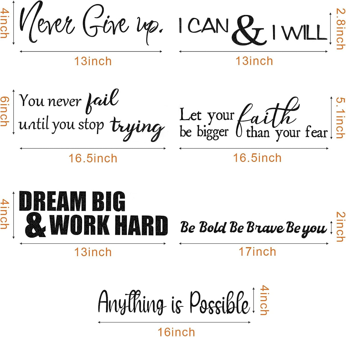Vinilos Inspiradores Stickers - 5 Hojas, Motivacionales