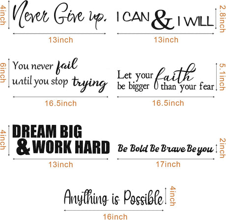 Vinilos Inspiradores Stickers - 5 Hojas, Motivacionales