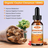 Suplemento de Berberina Líquido 1500mg con Canela y Melón Amargo