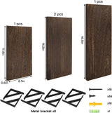Estantes Flotantes YGEOMER, Madera, Set de 4 Tamaños Variados