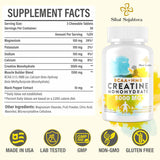 Creatina Monohidratada 8 en 1, Sin Azúcar, 90 Tabletas