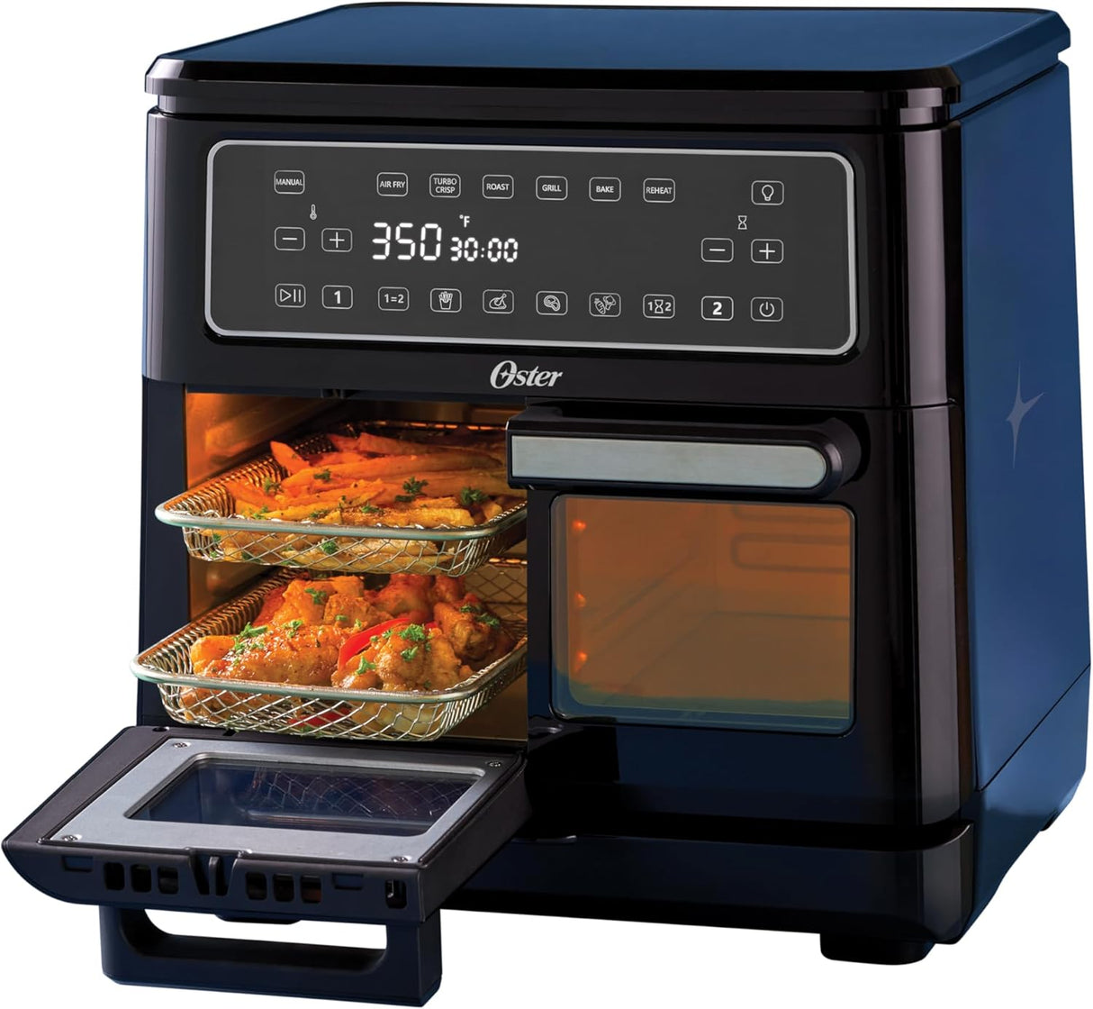 Freidora de Aire Oster 11 Qt, Doble Zona, 6 Funciones, Modelo 11Q