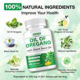 Aceite de Orégano con Semilla Negra, 400 cápsulas, Orgánico, Alto en Carvacrol