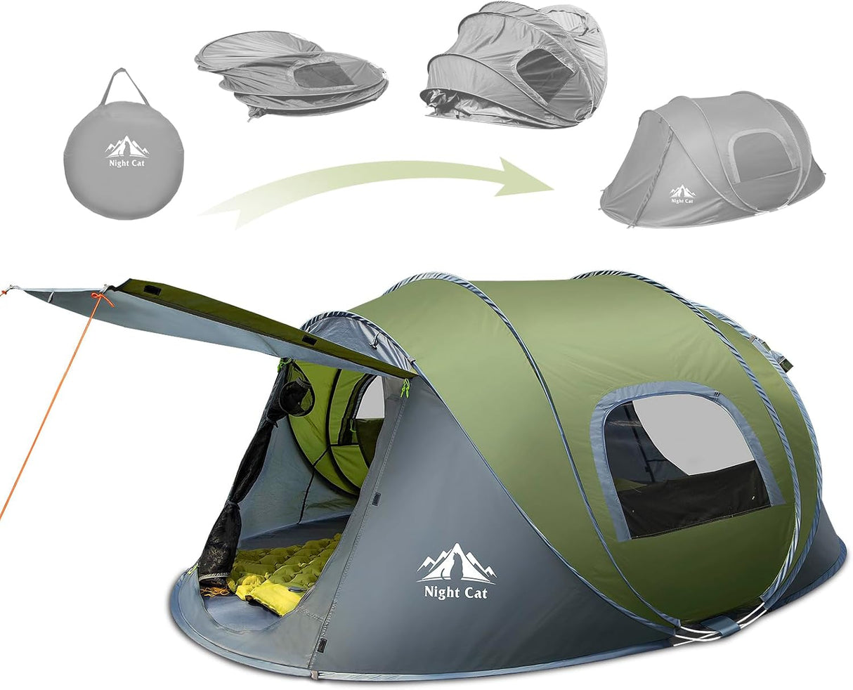 Tienda Nocturna: Carpa 2 Personas Impermeable Fácil Montaje