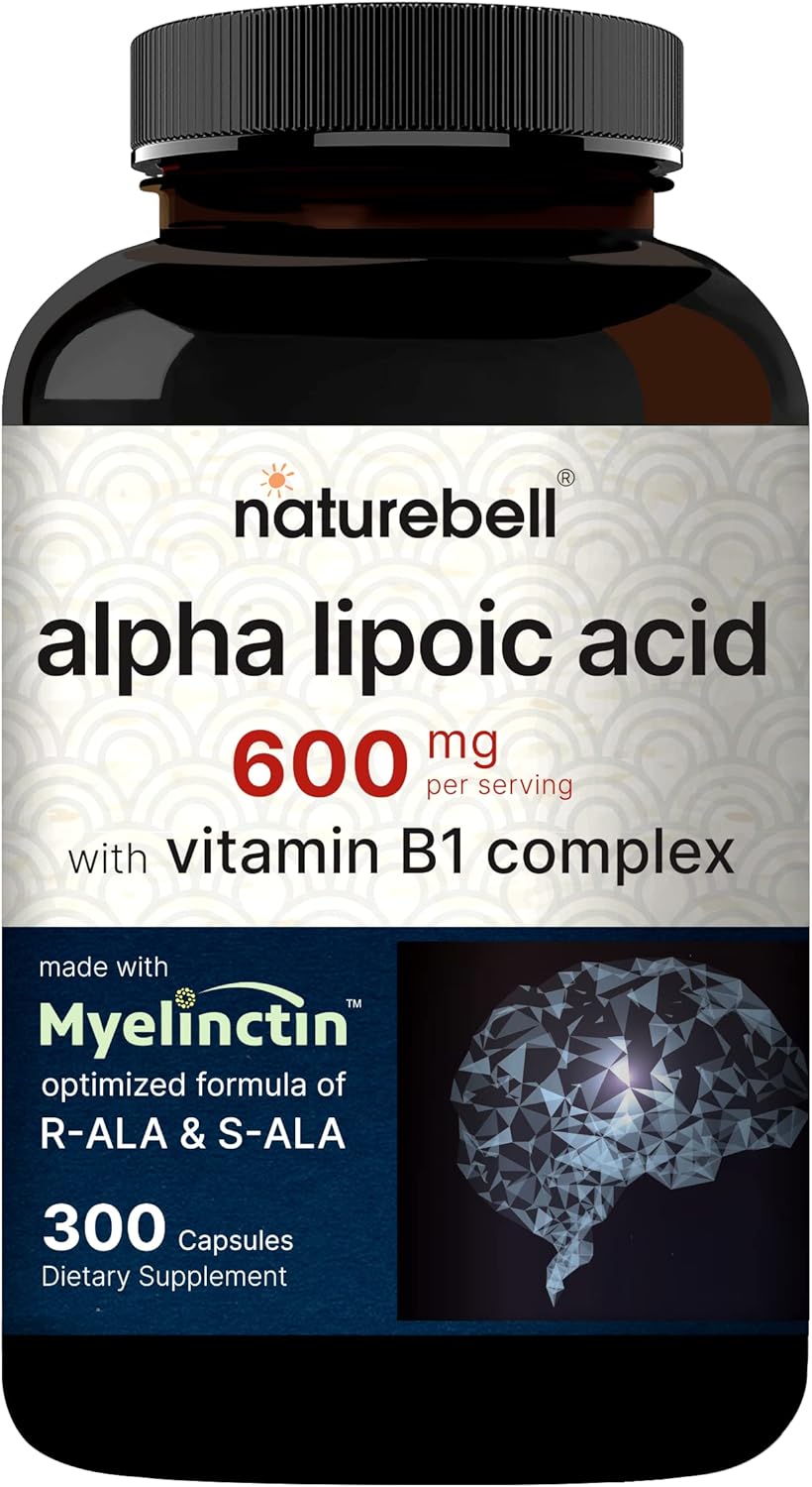 Suplemento Ácido alfa lipoico de 600 mg por porción  300 cáp