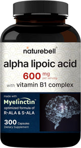 Suplemento Ácido alfa lipoico de 600 mg por porción  300 cáp