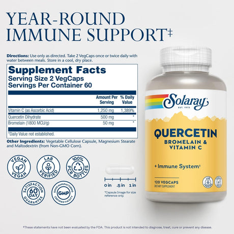 Complejo Vitamina C por Solaray  120 Cápsulas