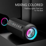 Parlante Bluetooth 5.3 inalámbrico impermeable IPX7 con RGB
