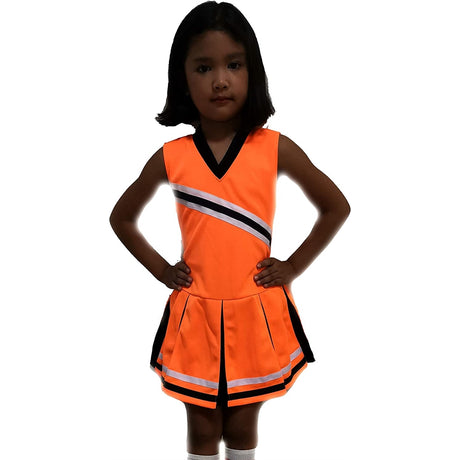 Disfraces de animadora para niñas talla S naranja y negro
