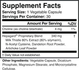 Suplemento natural para el hígado con N-acetil cisteína