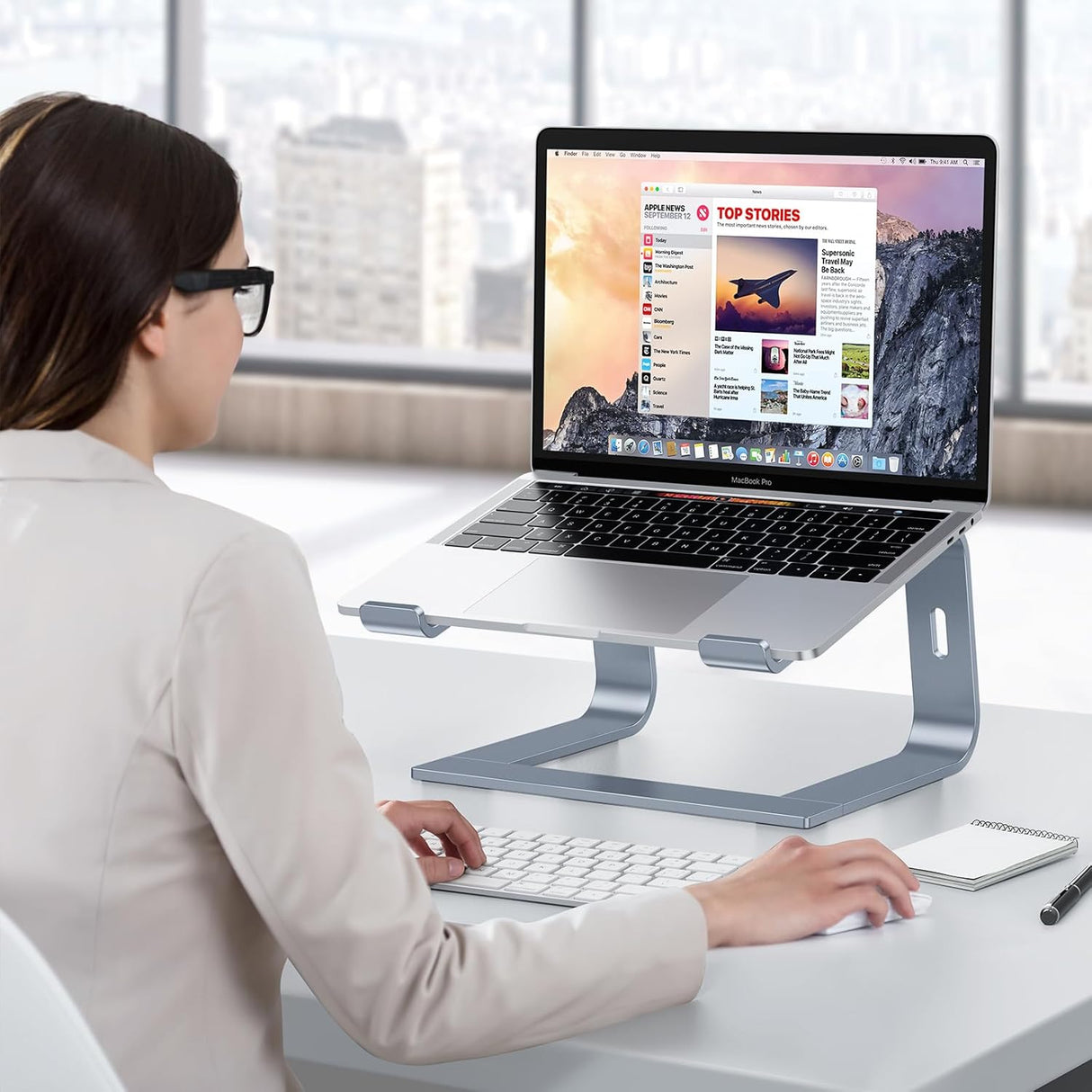 Soporte de Laptop OMOTON, Aluminio, Compatible 11-16