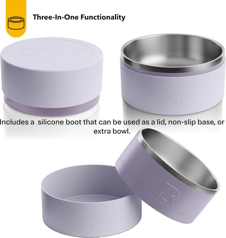 Cuenco 3 en 1 para perros RTIC, acero inoxidable, grande, modelo grande