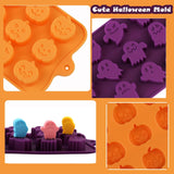 Moldes de Silicona Halloween, 4 Piezas, Chocolate y Galletas