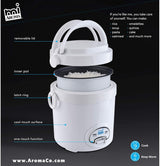 Arrocera Mini Digital 3 Tazas Aroma MRC-903D, Cocción Fresca