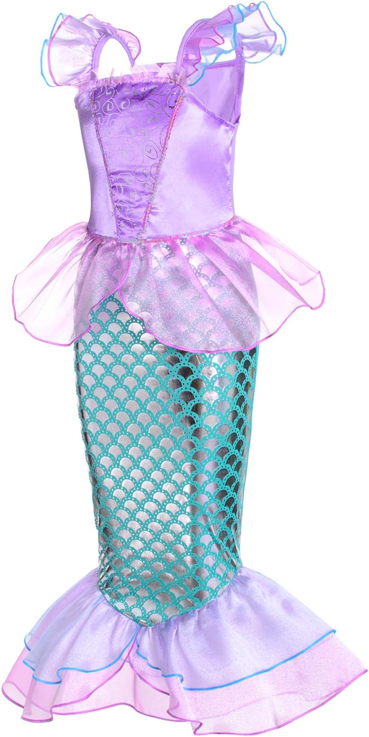 Disfraz de sirena para niñas Joy Join con peluca y corona