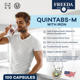 Suplemento FREEDA Multivitamínico Quintabs-M con hierro