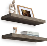 Estantes Flotantes de Madera - 24 Pulgadas, 2 Pack, Rústico